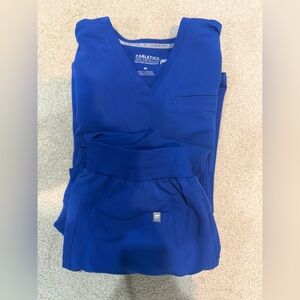 Fabletics Scrub Set Royal Blue